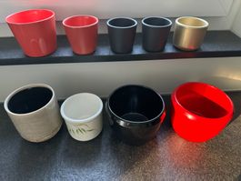 Blumentöpfe, Blumenübertöpfe assortiert, 9 Stk.