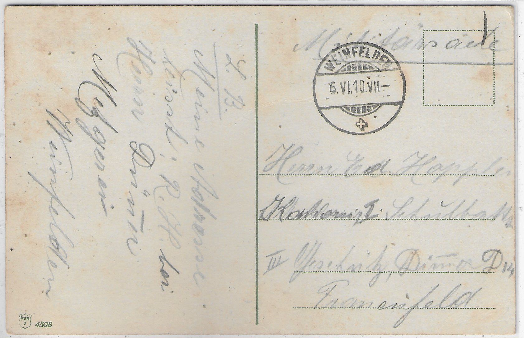 Cartoline postali: Weinfelden - Schloss – Usato da Ettingen venduto da Kartenplanet 1