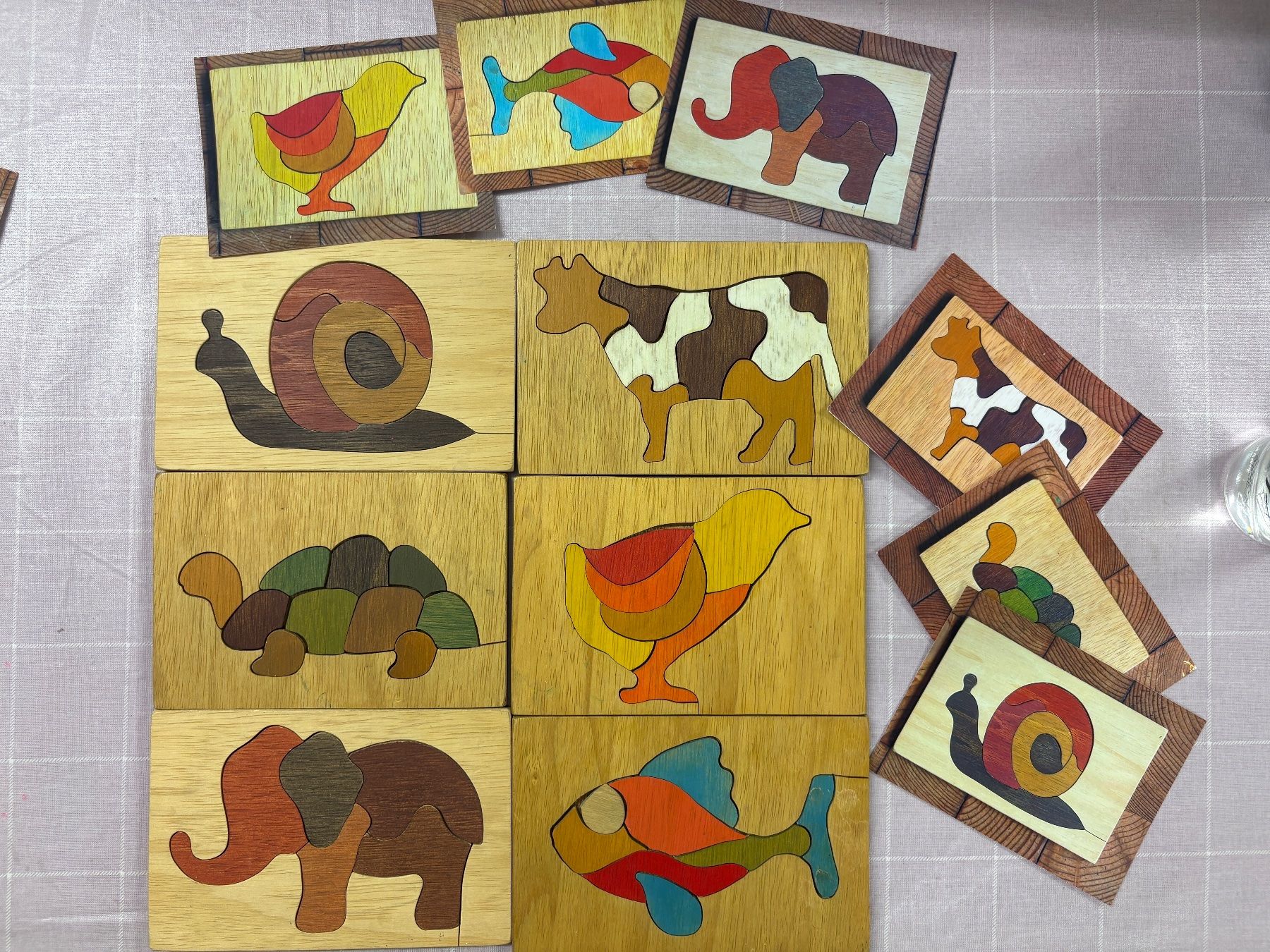 Puzzle: 10 gebrauchte Holzpuzzle, 15x 9,5 cm, – Usato da Dübendorf venduto da nerino03