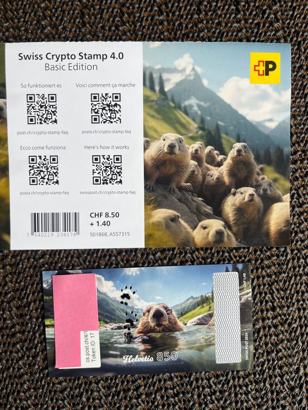 Alle Briefmarken: Crypto Timbre Suisse 4.0 Basic édition ID 17 – Gebraucht aus Châtel-St-Denis von Vaillant1