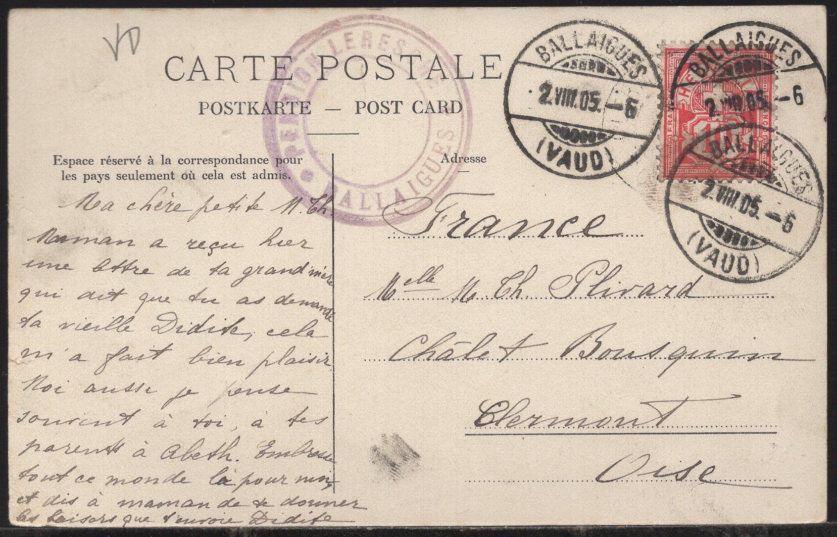Cartes postales: Rue  a  Ballaigues  1905 – D'occasion à Aarau par kufi44 1