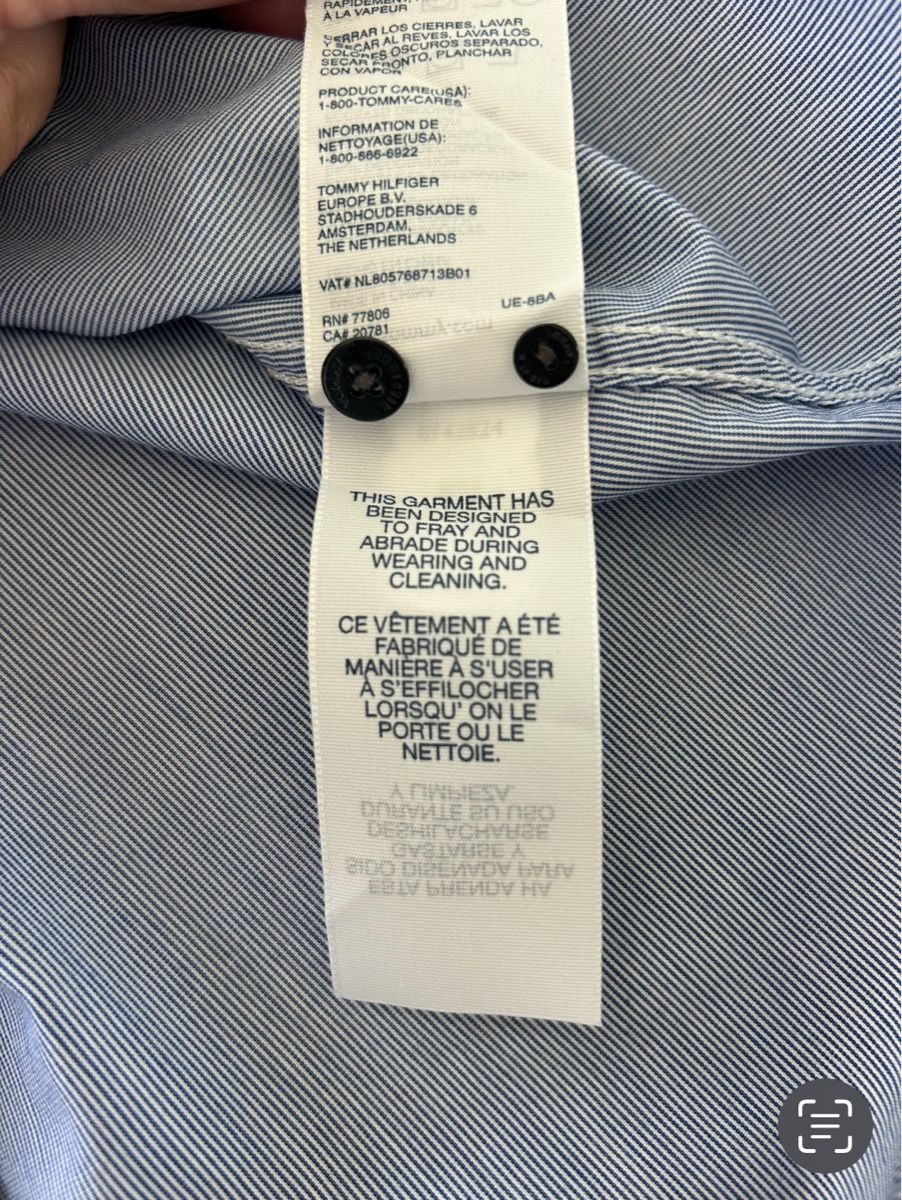 Tommy Hilfiger Camicette: Hilfiger Bluse, Gr. 6/S blau gestreift, mit Rüschen – Usato da Worben venduto da fra_s78y 4