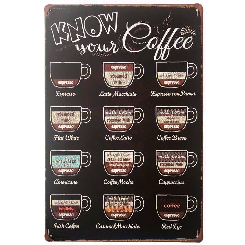 Schilder: Plaque vintage Café - Blechschild Kaffee – Neu und originalverpackt aus Uvrier von AlpineTreasures