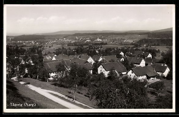 Cartoline postali: Tägerig /Aarg., Teilansicht mit Strasse – Usato da Berlin venduto da bartko-reher