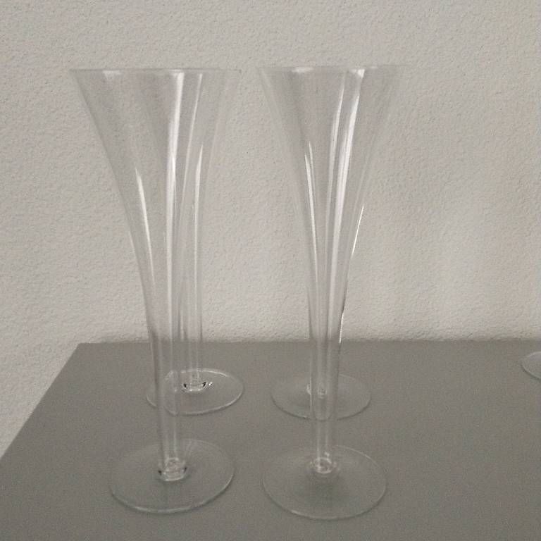 Gläser: 6 edle Champagnergläser m. eingeritztem Muster - 40er Jahre! – Gebraucht aus Horgen von Carambel 4