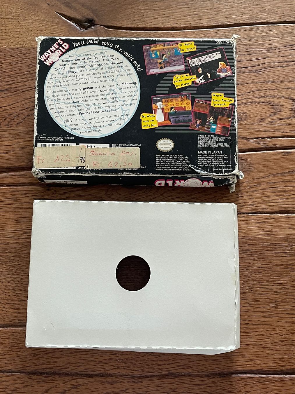 Nintendo Spiele: Box Only! Wayne's World Super Nintendo Orginalverpackung – Gebraucht aus Zuerich von Dorsi 1