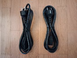 2 Netzkabel C13 mit Typ F Stecker (Schuko)