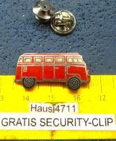 VW T1 BULLI BUS AUTO-PIN ENAMEL ROT