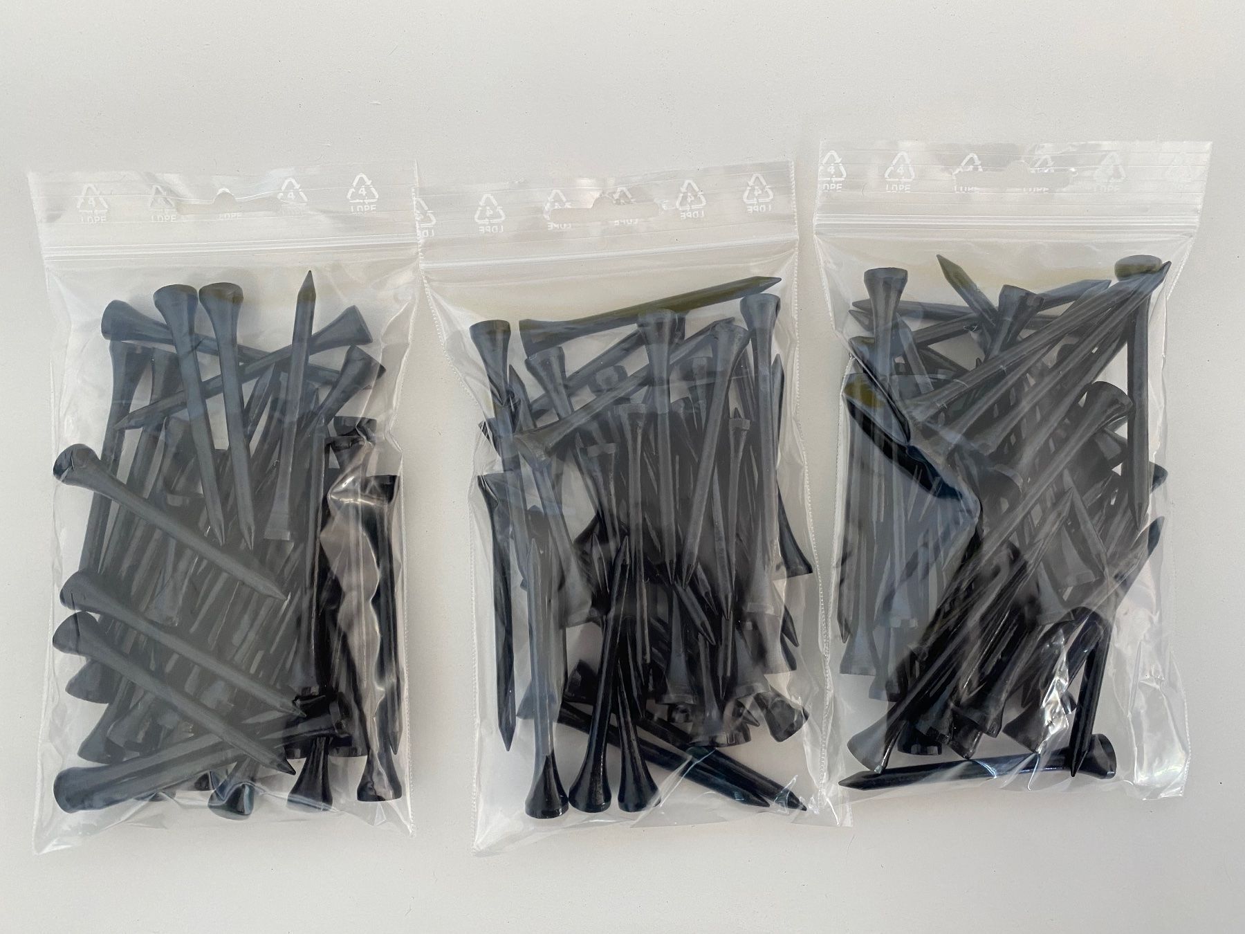 Articoli in legno: 100 Golftees 70mm Holz, schwarz – Nuovo (secondo la descrizione) da Bergdietikon venduto da shimano4 1