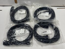 4x Verlängerungskabel 7.5m, schwarz (C345)