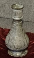 Vase décoratif en métal argenté, style ethnique chic