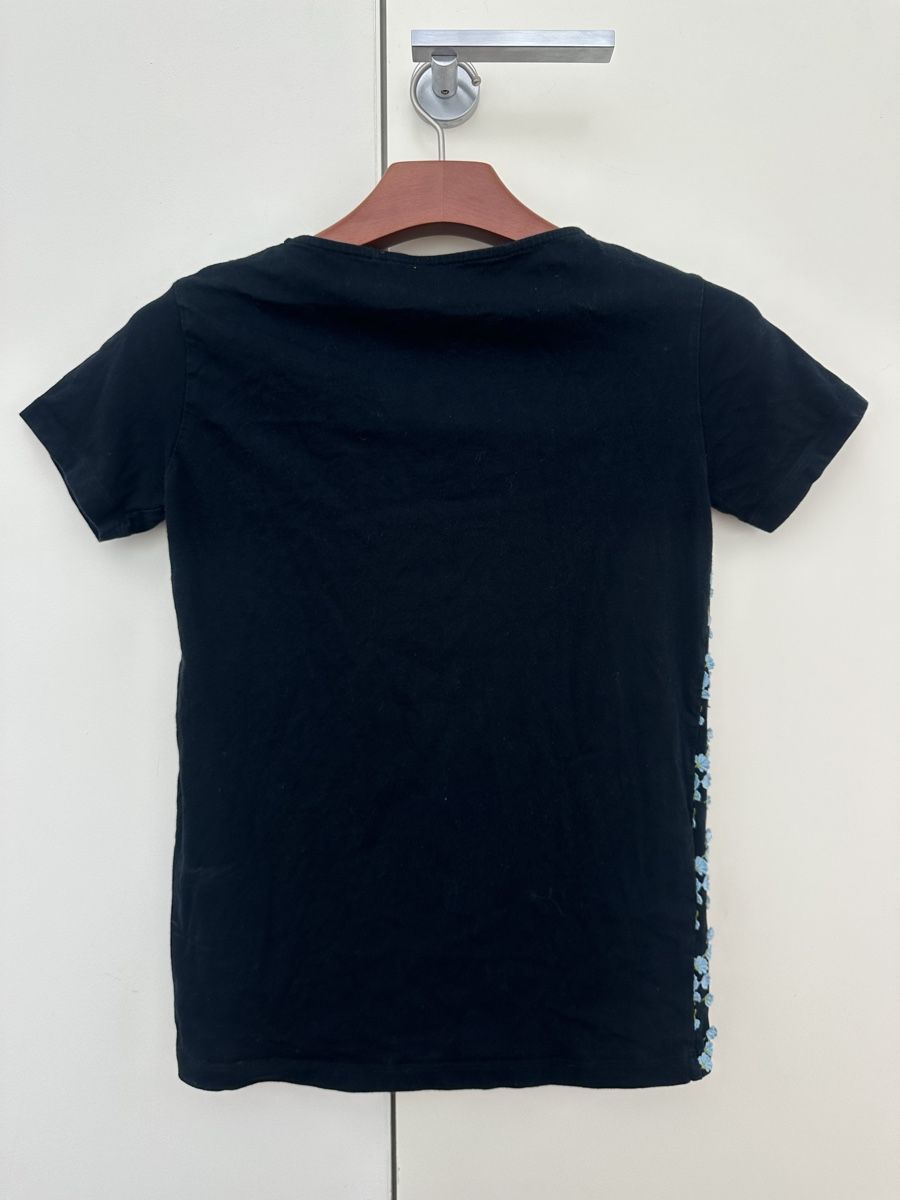 Prada Top: Prada blue floral embroidered tshirt (S) – Usato da St. Niklausen LU venduto da lau_259n 3