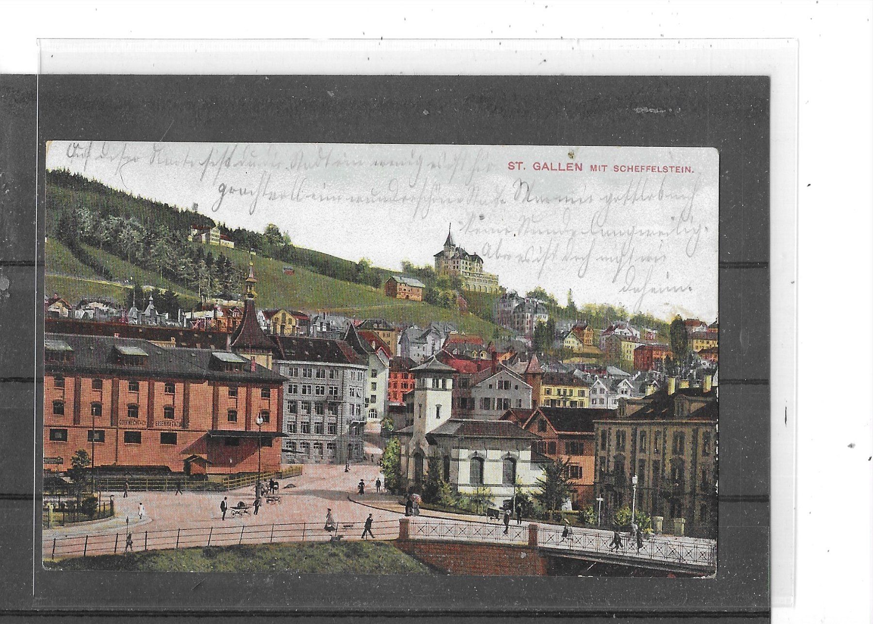 Cartoline postali: SG St.Gallen 1910 mit Scheffelstein – Usato da Schocherswil venduto da Wilare