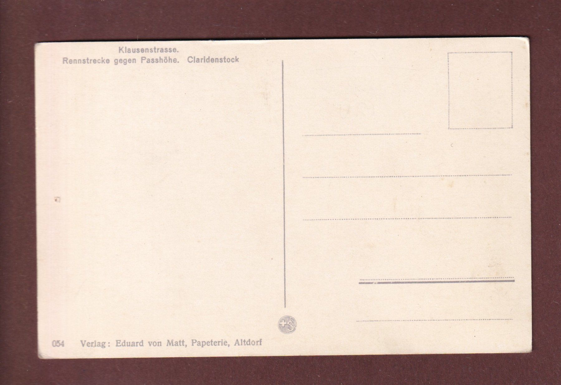 Cartoline postali: KLAUSENSTRASSE – Usato da Pully venduto da nicecards 1