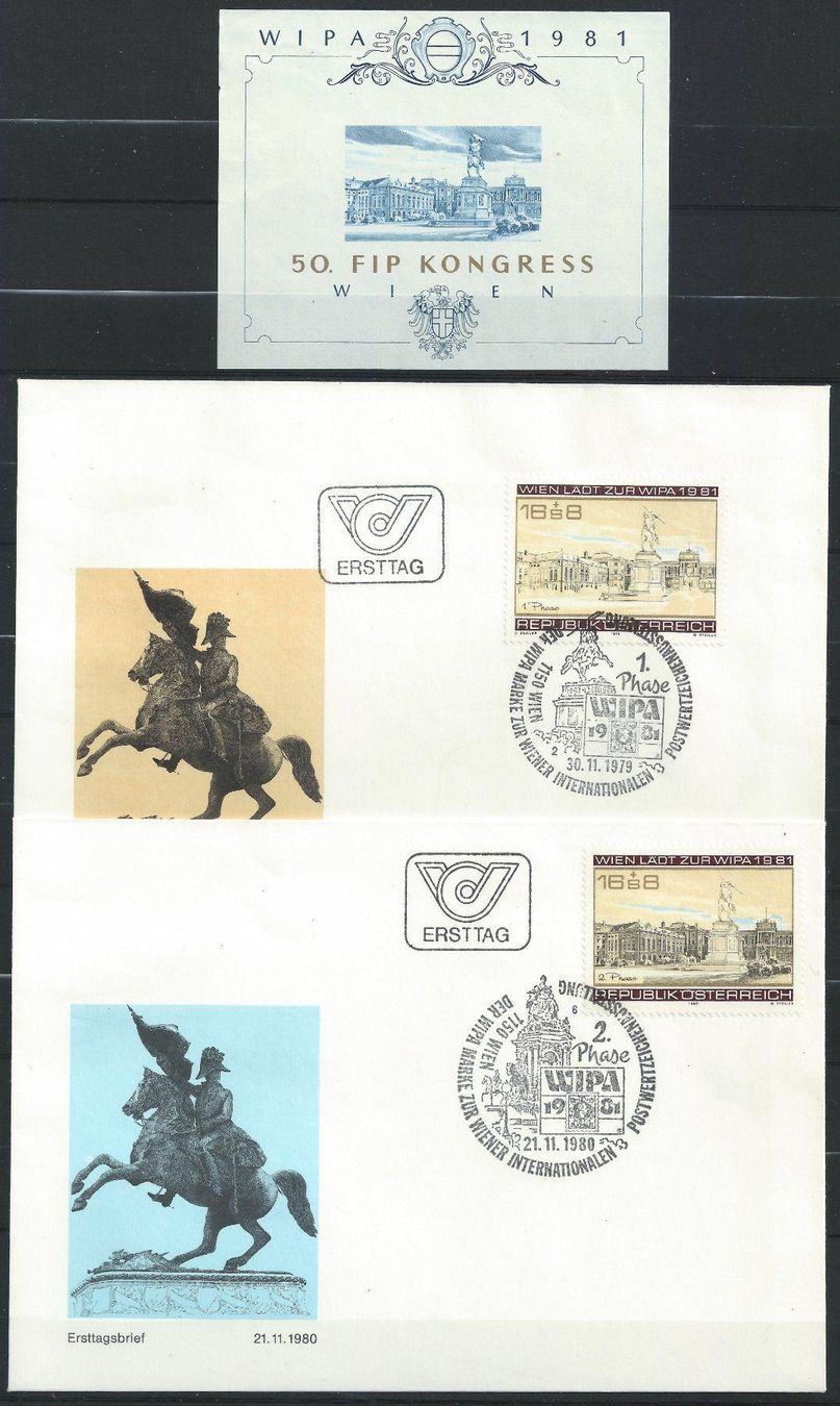 Alle Briefmarken: 2 FDC + Vignette WIPA 1981 – Gebraucht aus Wittenwil von Khunruedi