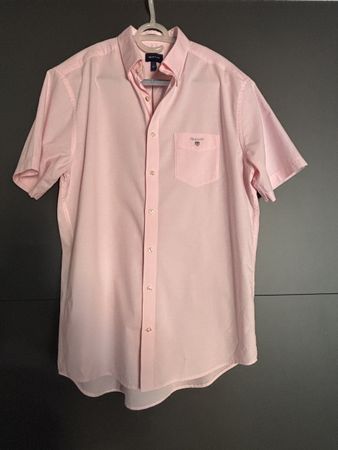 Chemise GANT rose clair manches courtes taille L homme