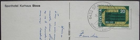 Cartoline postali: STOOS Mythen, Pferde-Schlittenfahrt, Eisbahn, Skilift – Usato da Jona venduto da philajona 1