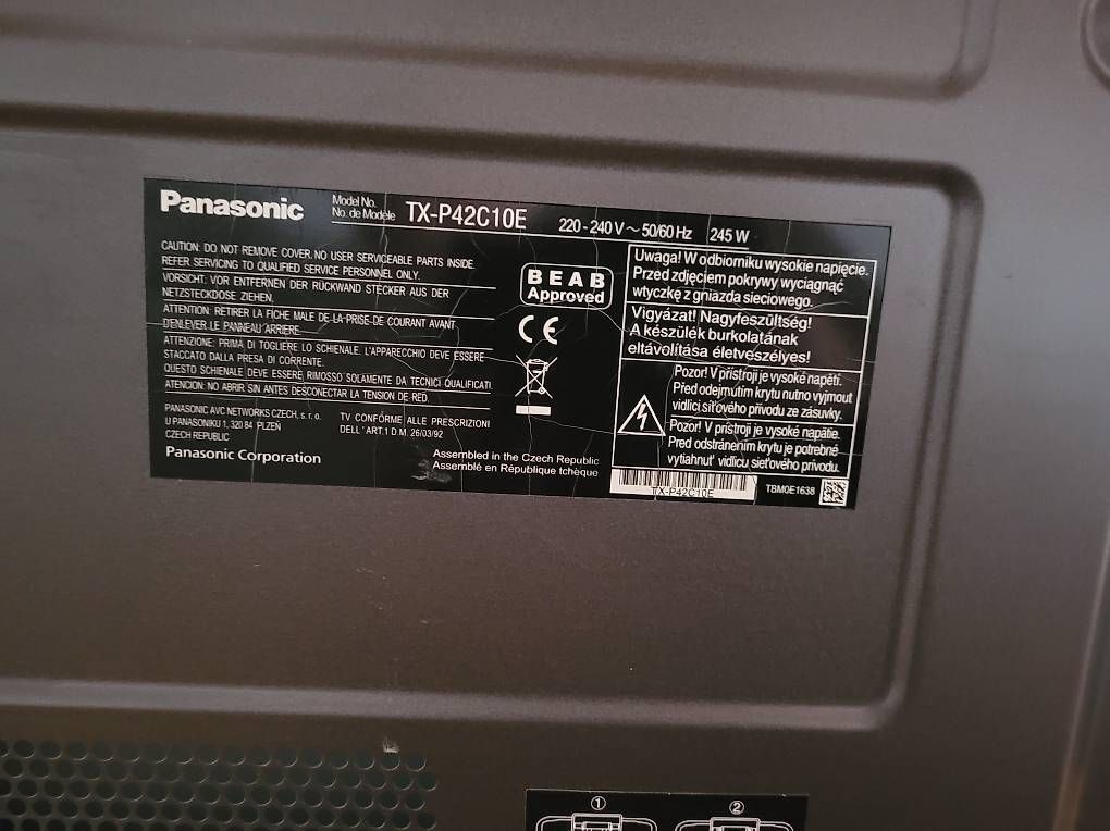 Panasonic Televisori: Panasonic TX-P42C10E Plasma-Fernseher – Usato da Wünnewil venduto da san_zs75 1
