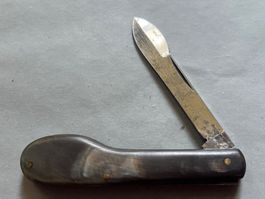 Antikes Sackmesser ED. WÜSTHOF/SOLINGEN 81 mm - Horn