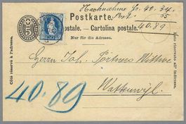 1888, Z/70A AUF NN-GS .-55, VOLL-0 REICHENBACH, Ia