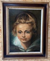 Gemälde Kinderkopf nach Rubens signiert Otto Huber (ID M190)