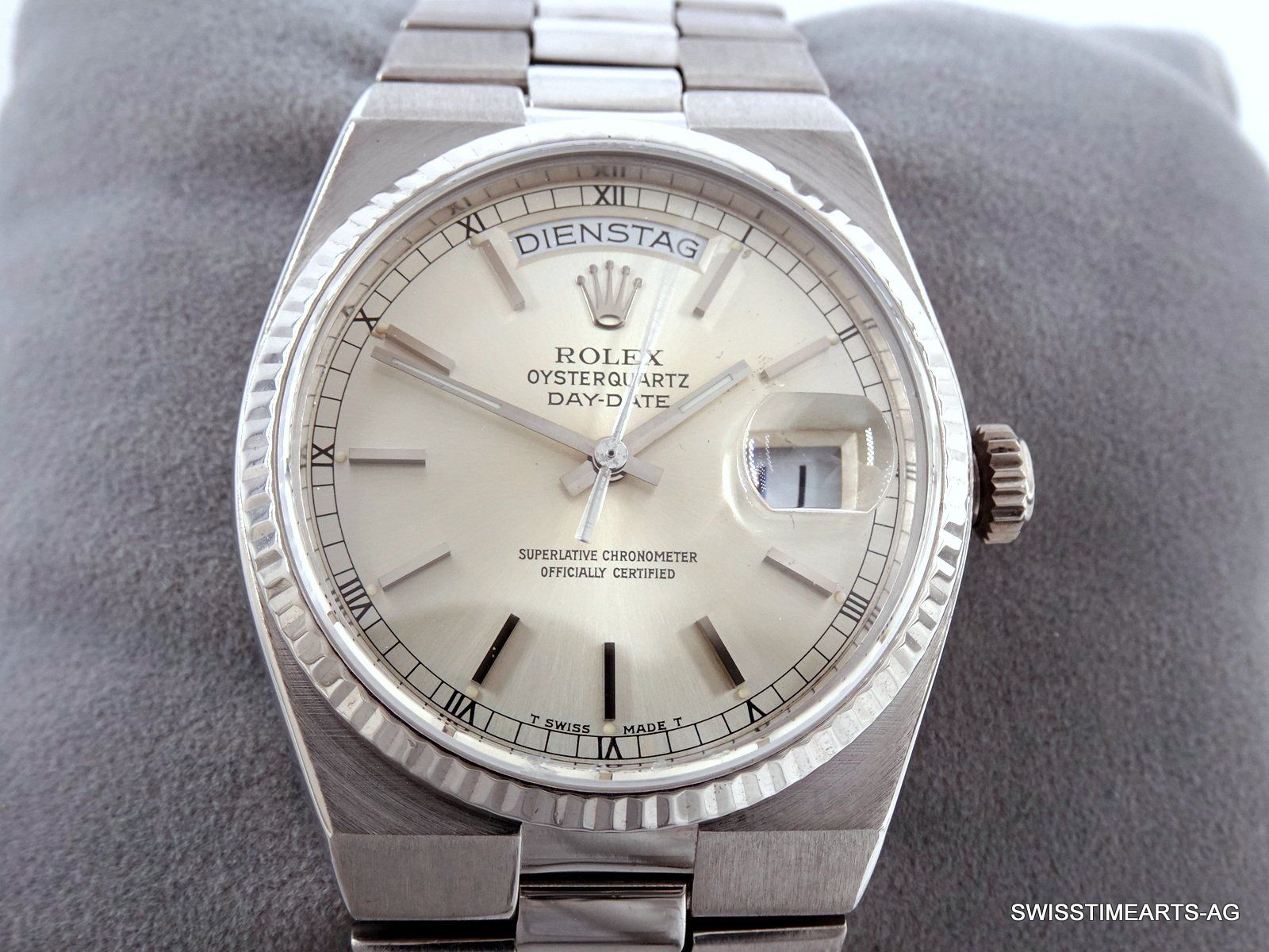 Rolex Orologi: ROLEX DAY-DATE OYSTERQUARTZ 18K 1979 REF. 19019 CHRONOMETER – Usato da Zürich venduto da SWISSTIMEARTS-AG 1