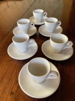 6 ACF Espressotassen mit Untertellern, Made in Italy