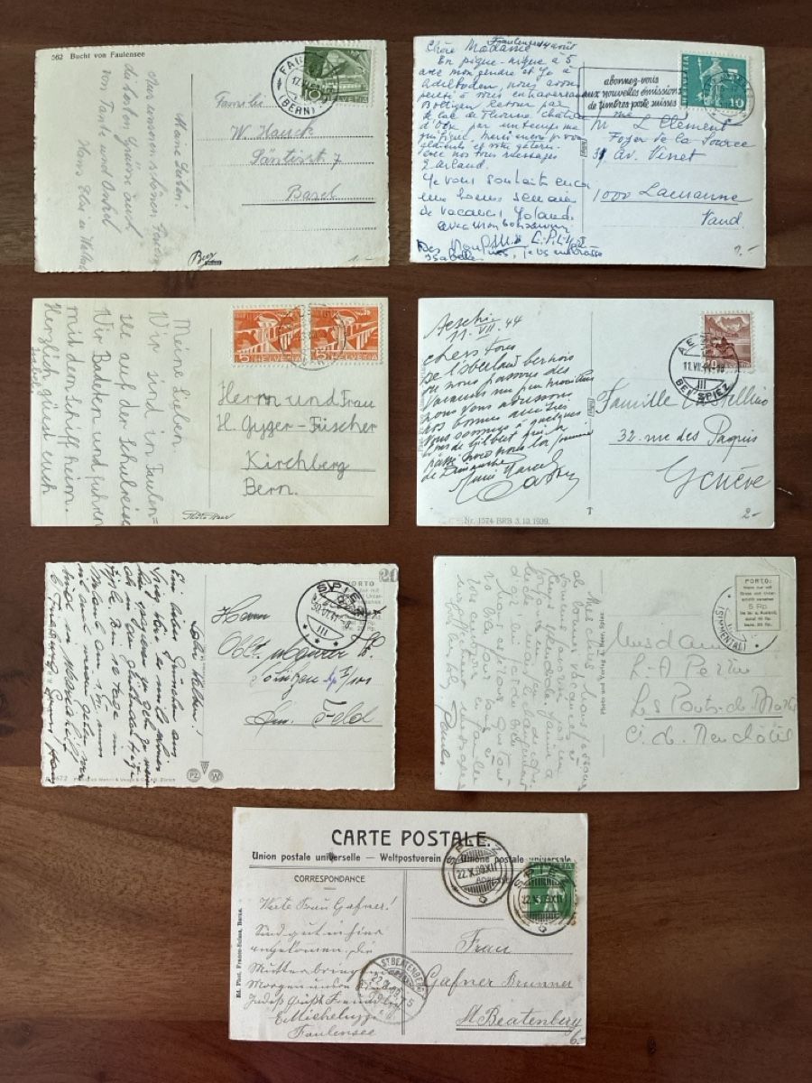 Cartes postales: 15 Ansichtskarten Schweiz von Faulensee BE – D'occasion à Oftringen par Cla.vD.74 3