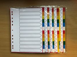 5er-Set Plastikregister 12-teilig