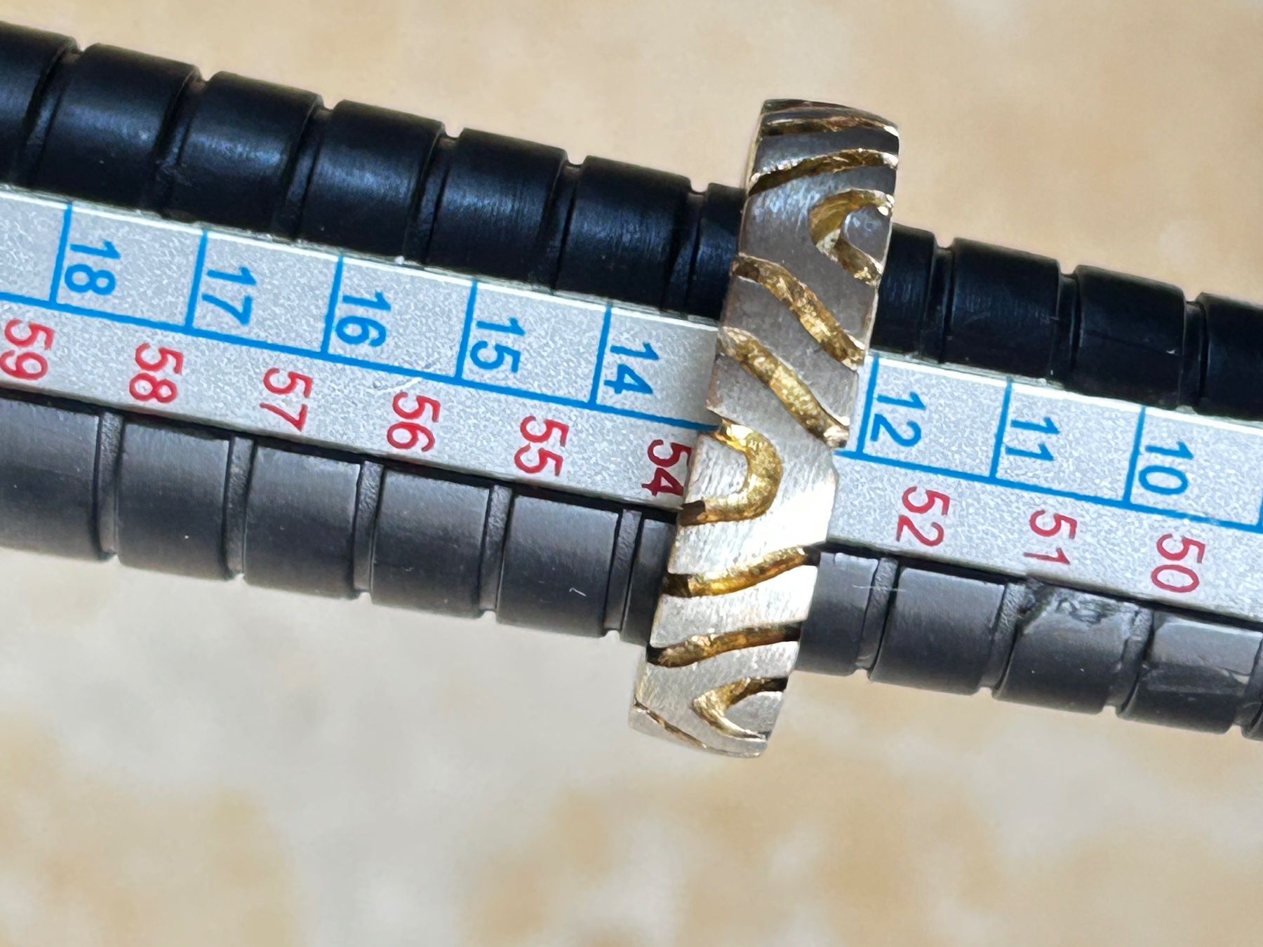 Ringe: Silber Ring 54 - geometrisches Muster, Vintage – Gebraucht aus Basel von bellespirit 6