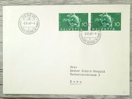 TR96 Enveloppe + Timbre Suisse 1949