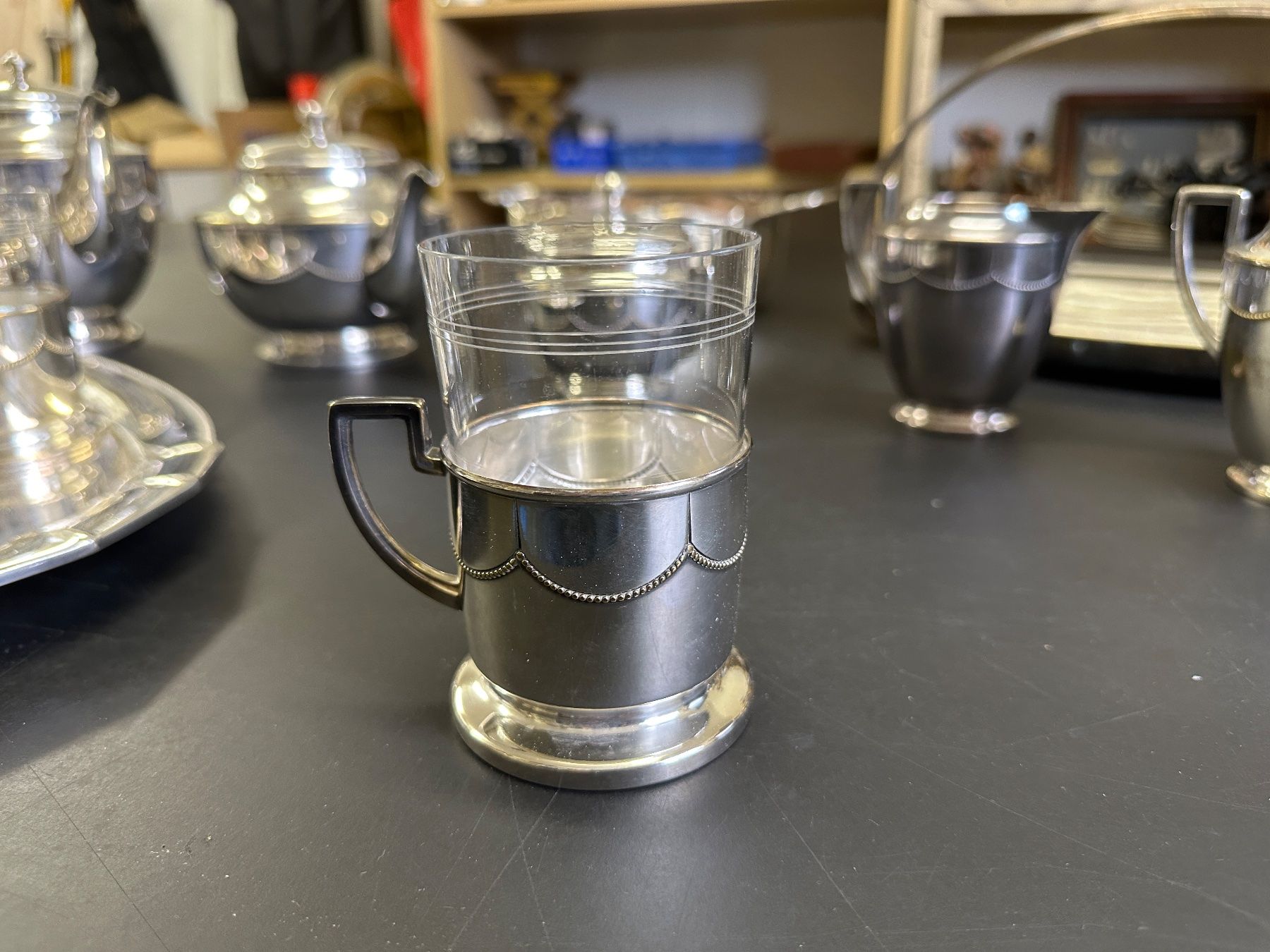 WMF Geschirrsets: WMF OX Antikes Teeservice versilbert Art-Deco – Gebraucht aus Reiden von Zofi-Brocki 1