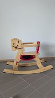 Holz-Schaukelpferd mit Sicherheitsbügel & Lehne, top Zustand