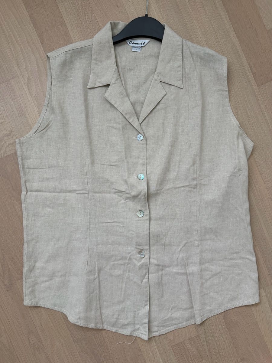 Blusen: Damen Weste beige Grösse XL Leinen Baumwolle – Gebraucht aus Itingen von Granini_93