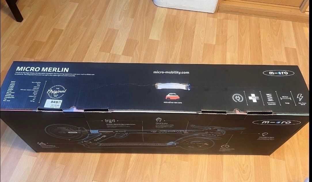 Scooter: Micro Merlin E-Scooter - Unopened ! – Nuovo e nell'imballaggio originale da Martigny venduto da ddo_2mcv 3