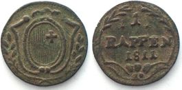 SCHWYZ 1 Rappen 1811 Kupfer ERHALTUNG! f.vz