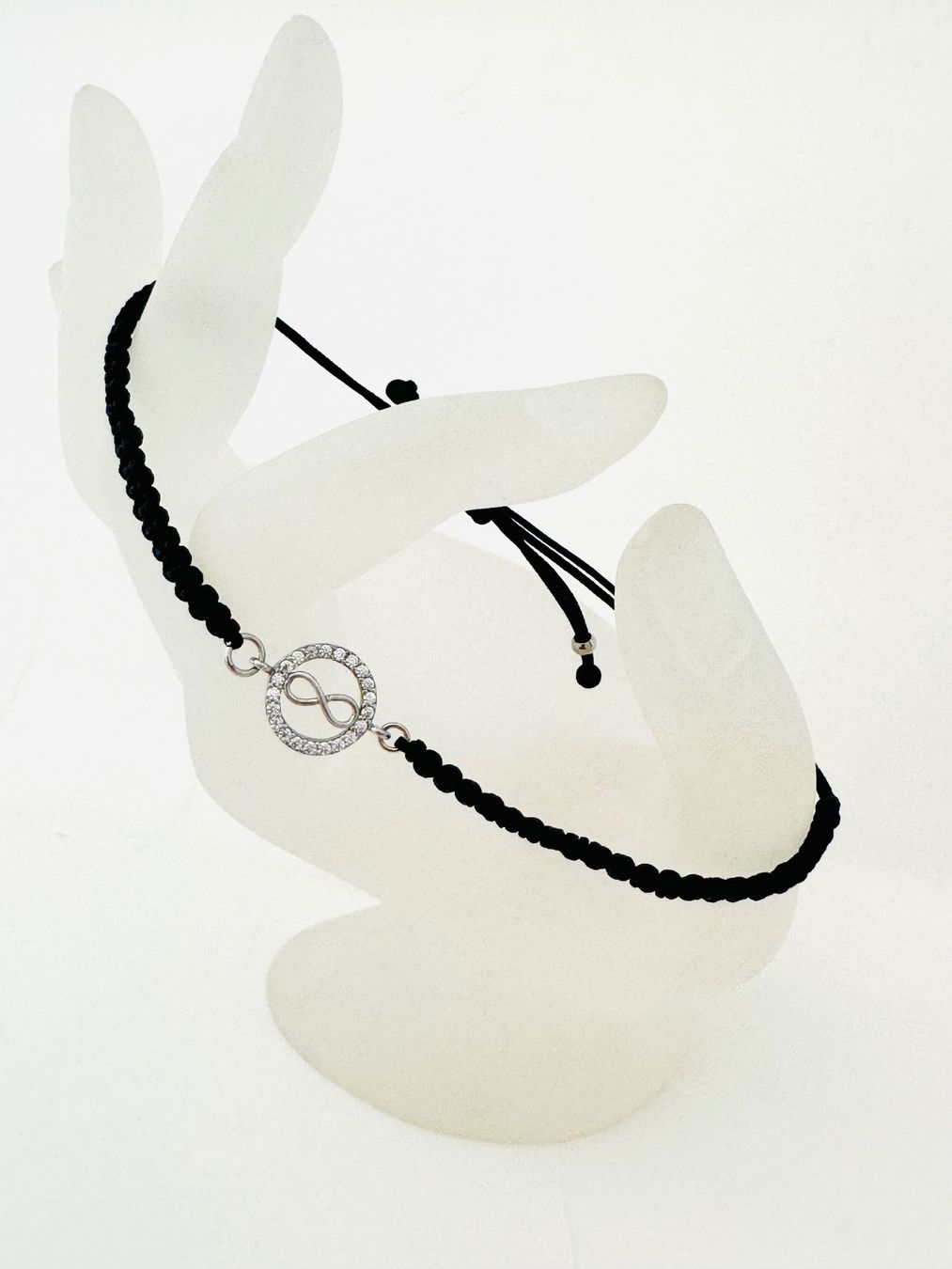 Bracciali & Braccialetti: Infinity Makramee Armband Sterling Silber, Handmade Schwarz – Nuovo (secondo la descrizione) da Goldach venduto da byBigo 3