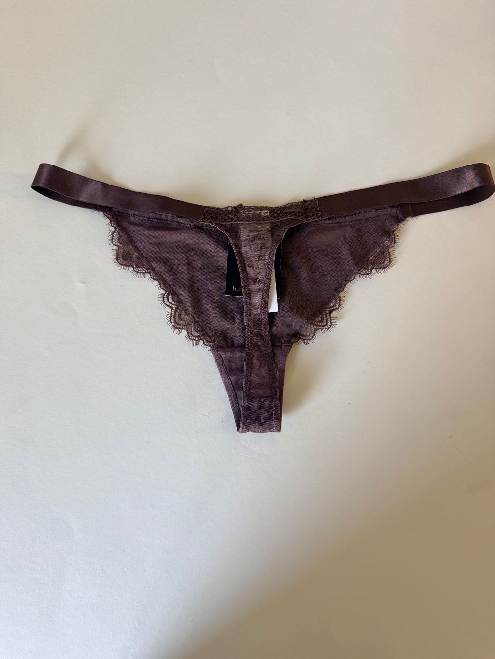 Hunkemöller Altra biancheria intima: HUNKEMÖLLER, String BESSIE, Grösse L, Farbe Braun – Nuovo e nell'imballaggio originale da Rudolfstetten venduto da gst_g7xl 3
