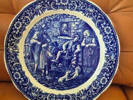 Plateau/assiette décorative Boch La Louvière Delft bleu C81