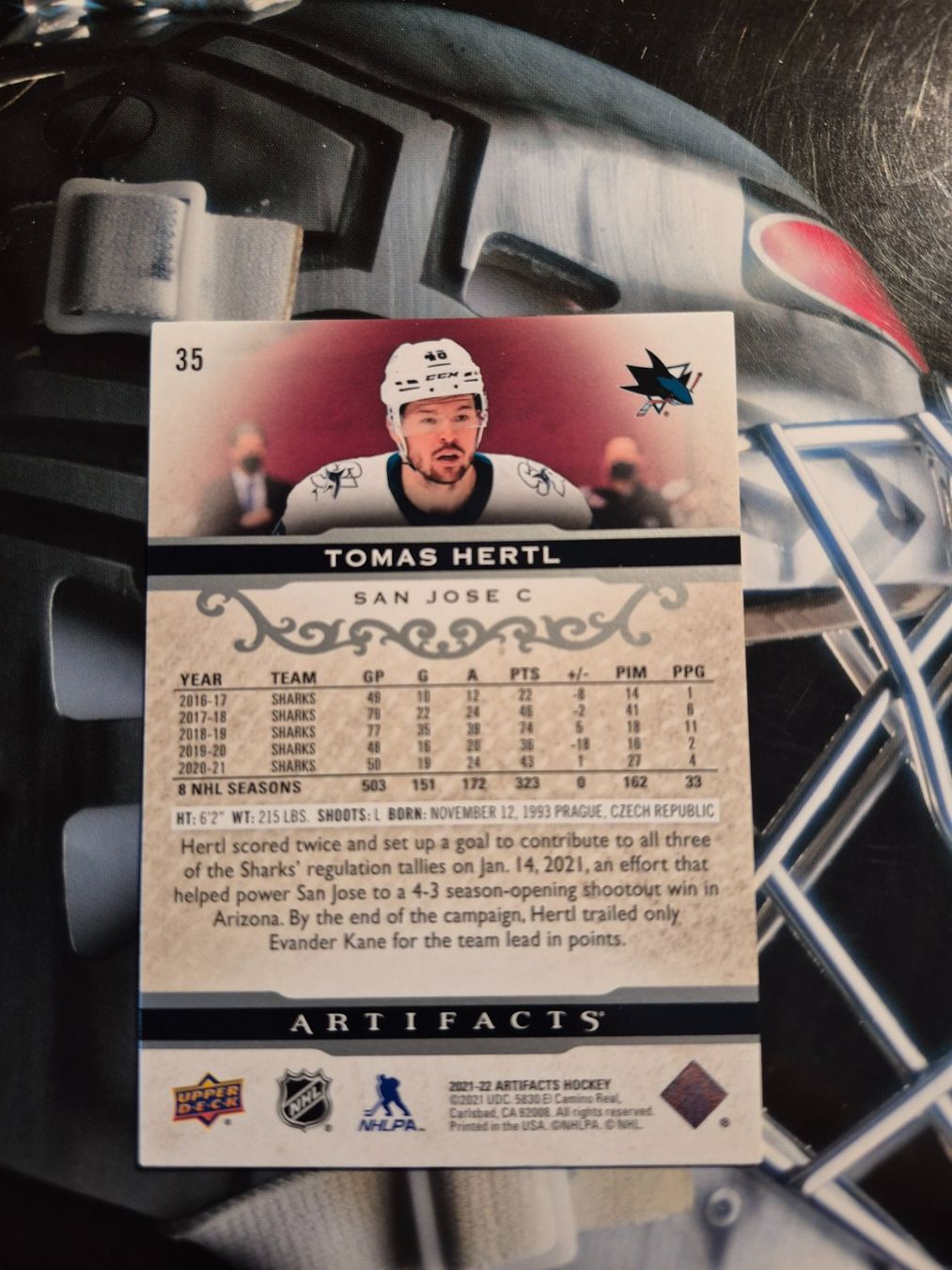 NHL Cartes à collectionner: NHL Tomas Hertl San Jose Sharks – D'occasion à Treiten par Sauber73 1