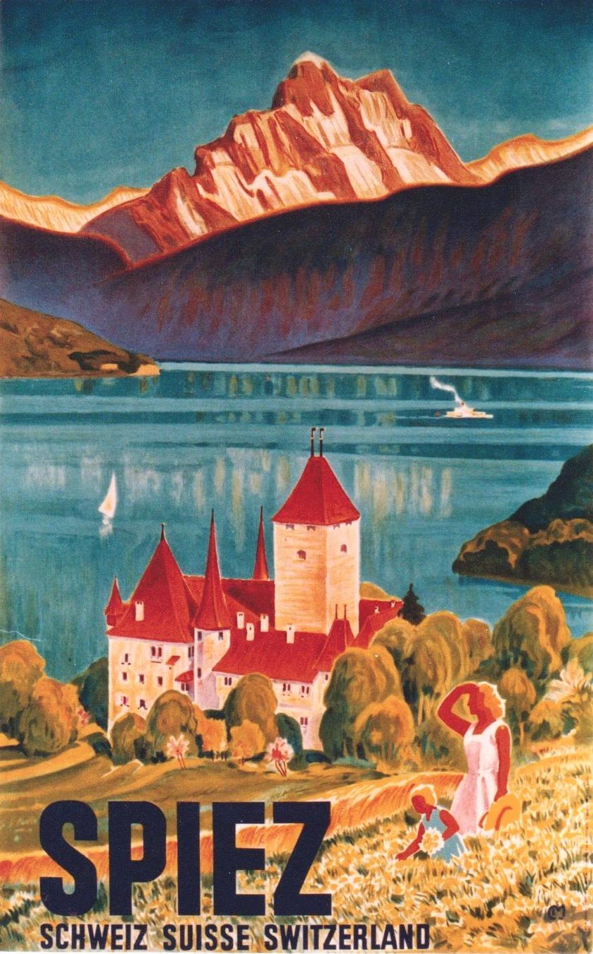 Foto & Immagini: SPIEZ THUNERSEE 1938 Original Plakat – Usato da Blonay venduto da postercollection