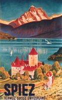 SPIEZ THUNERSEE 1938 Original Plakat