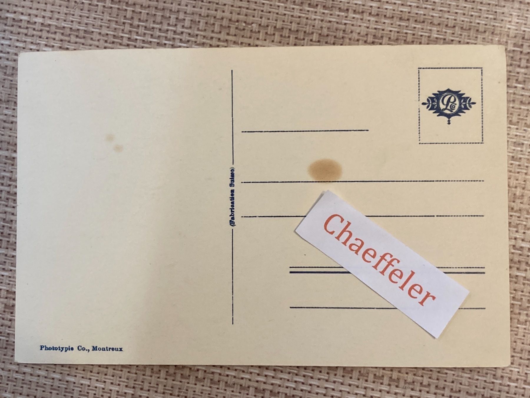 Ansichtskarten: Caux sur Montreux – Gebraucht aus Zürich von Chaeffeler 1