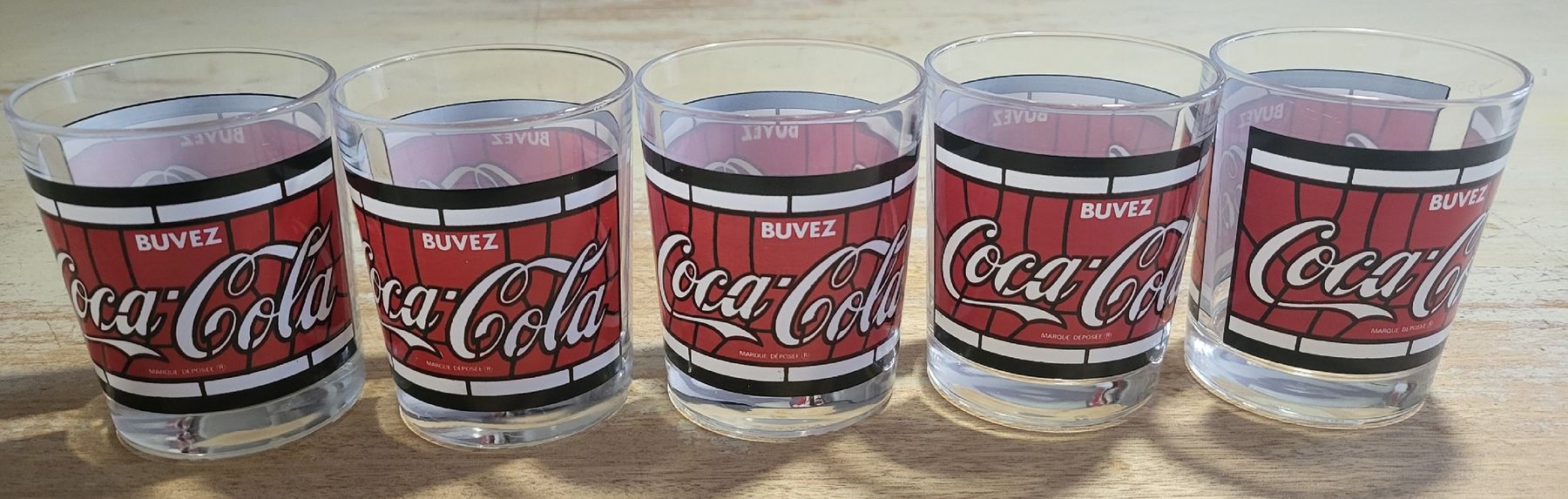 Coca-Cola Gläser: 5 verres Coca-Cola vintage – Gebraucht aus Montet (Glâne) von Koada2