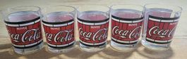 5 verres Coca-Cola vintage
