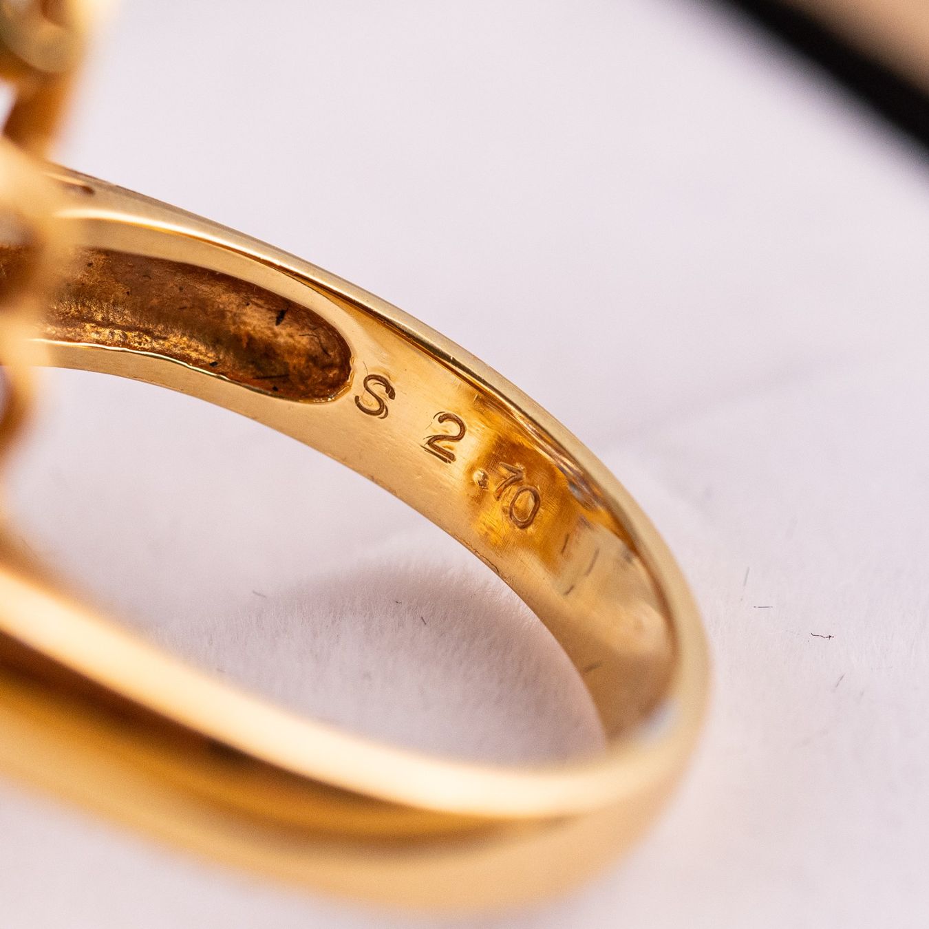 Anelli: Sapphire Diamond Ring 18k Yellow Gold – Usato da Luzern venduto da PrimeSwissTime 6