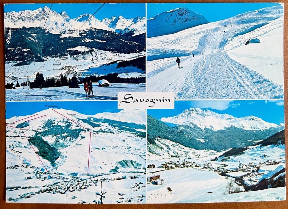 Cartoline postali: Savognin (GR) 4X Ak's – Usato da Lutry venduto da Ediego 2
