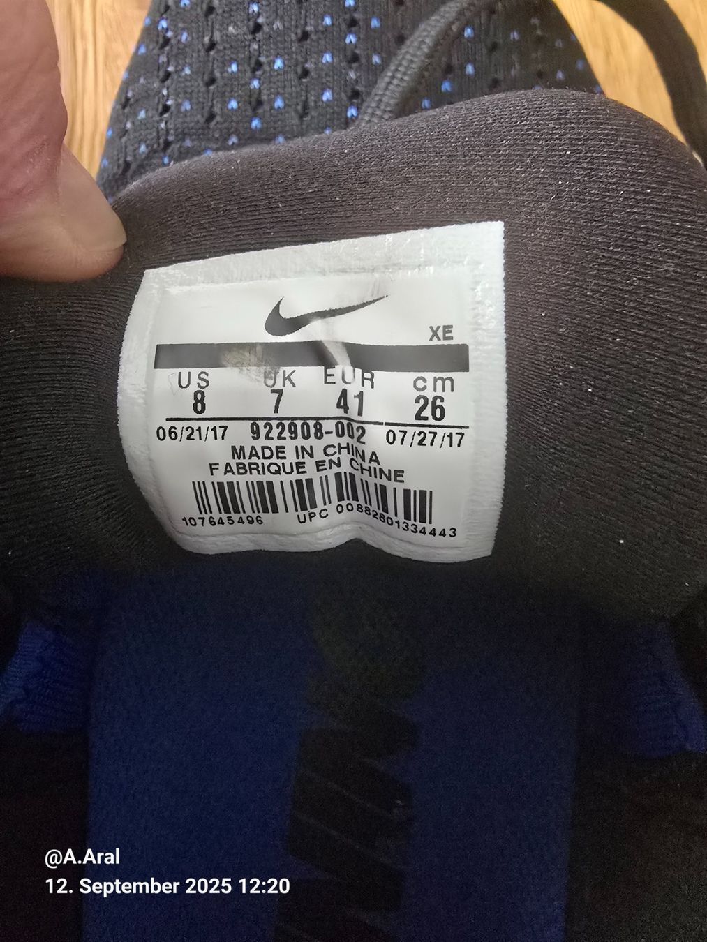 Nike Scarpe da uomo: Nike Zoom Sneaker blau Gr. 41 – Usato da Basel venduto da Verkauf_Aral 1
