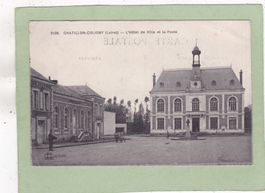 Frankreich Chatillon-Coligny Hotel de Ville et la Poste 1917