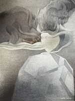 Denise Voïta un œuvre mystérieuse/ encre sur papier fort 